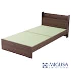 畳シングルベッド(TM367 棚付き MIGUSA GR/WN) 1枚目画像