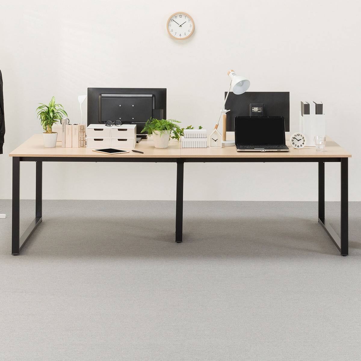 フリーアドレスデスク(NT3-2400 OAK/BK) | ニトリネット【公式】 家具