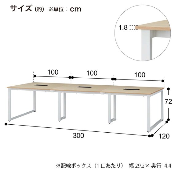 フリーアドレスデスク(NT3-3000 WH/WH) 11枚目画像