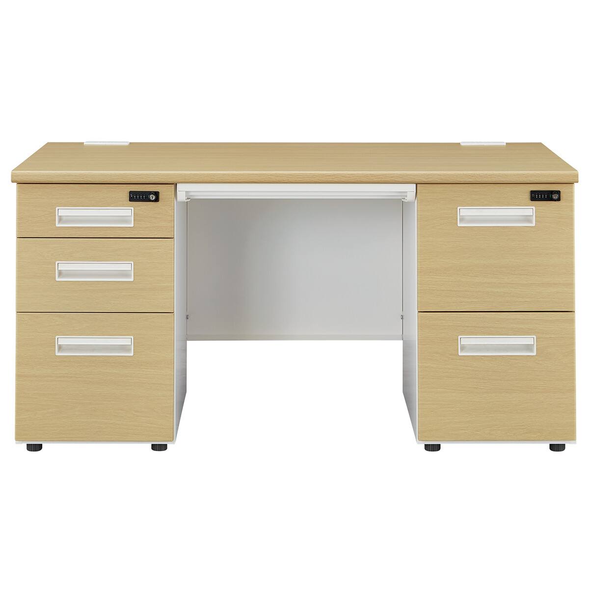 両袖机(MDA-M147 ダイヤル錠 OAK/WH) | ニトリネット【公式】 家具