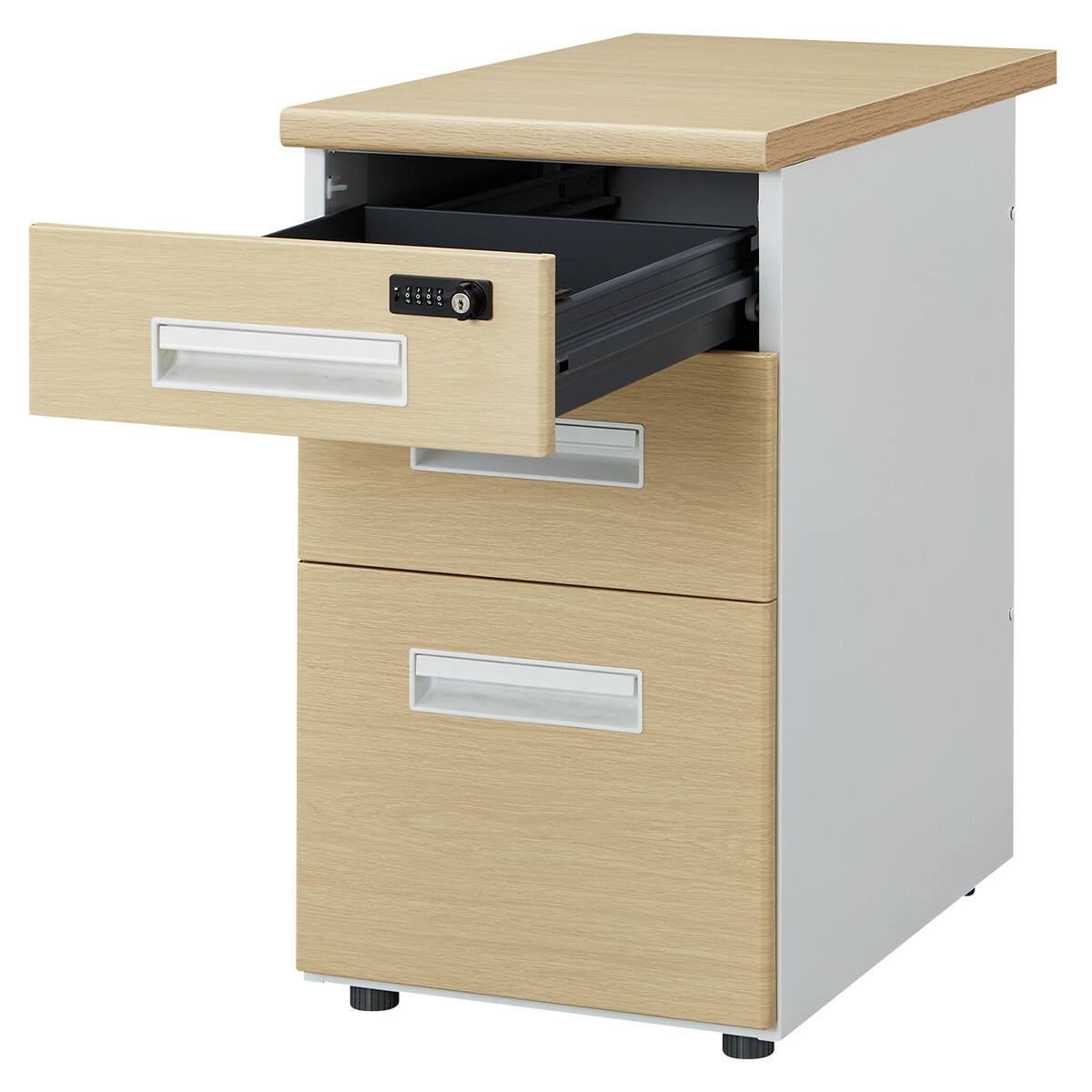 脇机(3段 MK-GD-01 ダイヤル錠 OAK/WH) | ニトリネット【公式】 家具