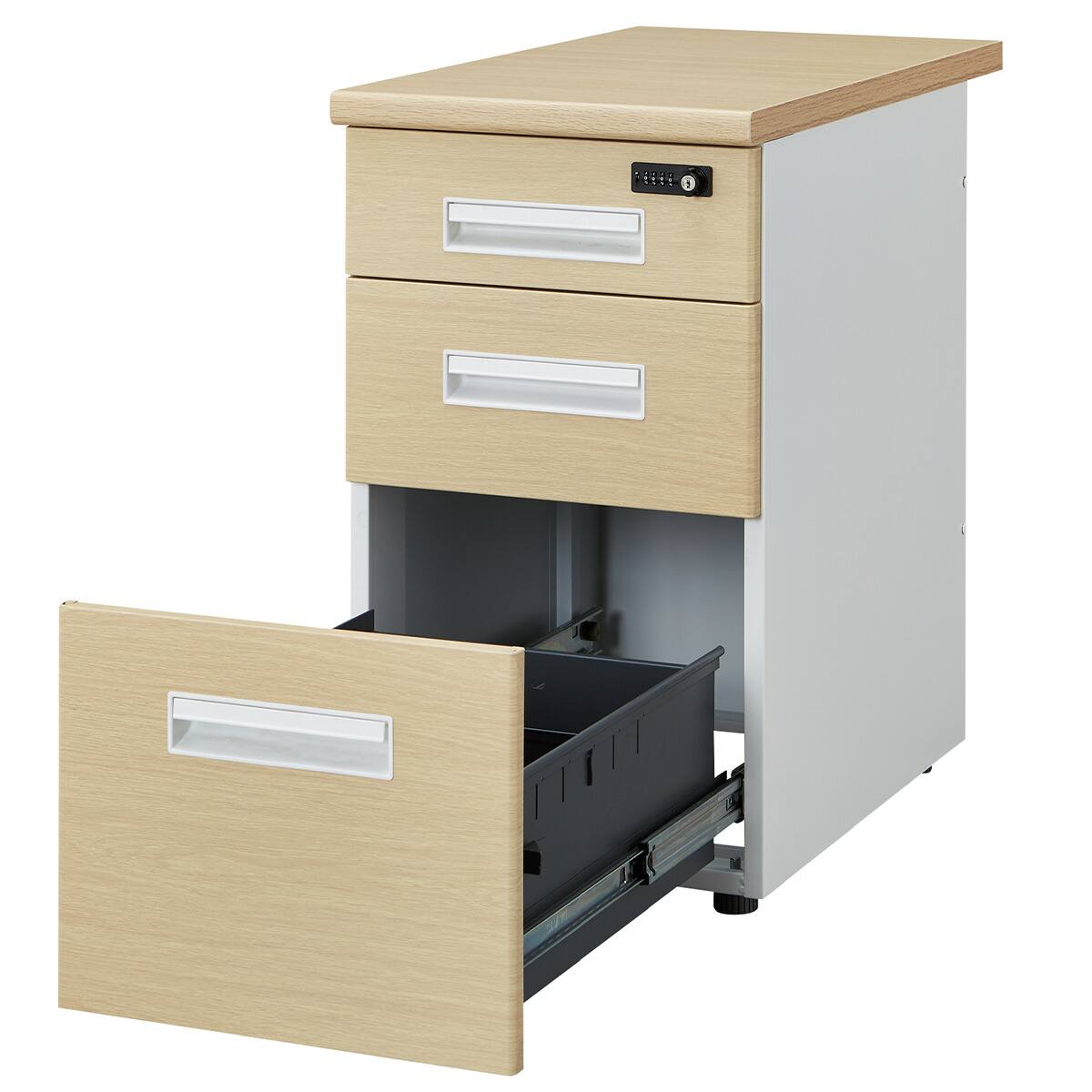 脇机(3段 MK-GD-01 ダイヤル錠 OAK/WH) | ニトリネット【公式】 家具