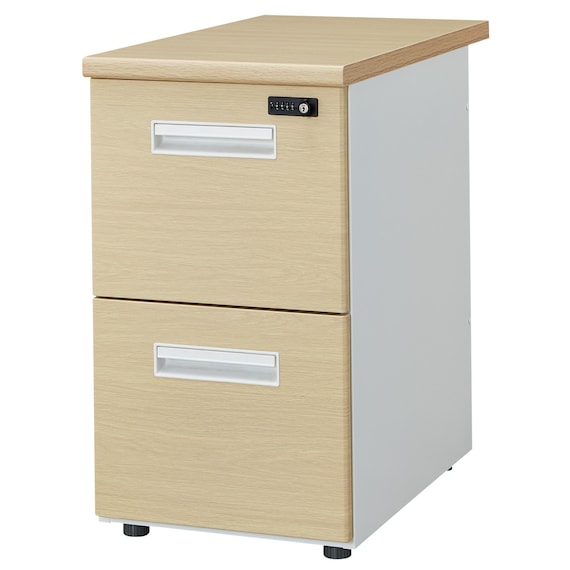 脇机(2段 MK-GD-02 ダイヤル錠 OAK/WH) 1枚目画像