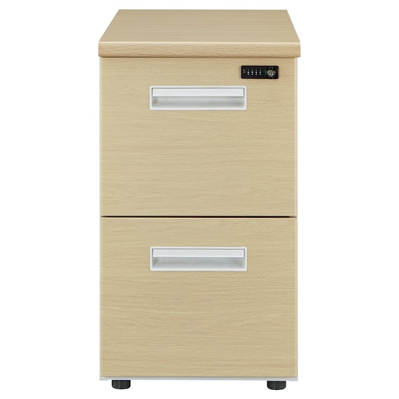 脇机(2段 MK-GD-02 ダイヤル錠 OAK/WH) 2枚目画像