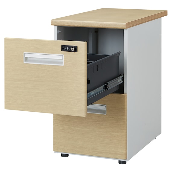 脇机(2段 MK-GD-02 ダイヤル錠 OAK/WH) 5枚目画像