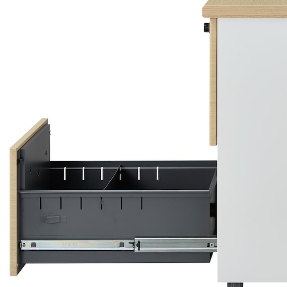 脇机(2段 MK-GD-02 ダイヤル錠 OAK/WH) 8枚目画像