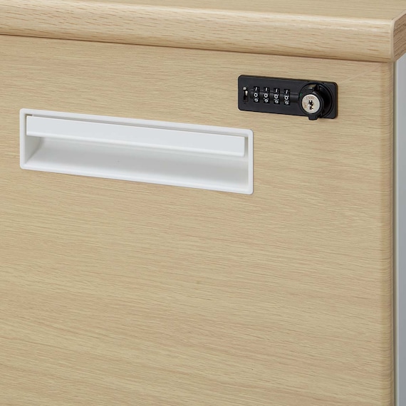 脇机(2段 MK-GD-02 ダイヤル錠 OAK/WH) 9枚目画像