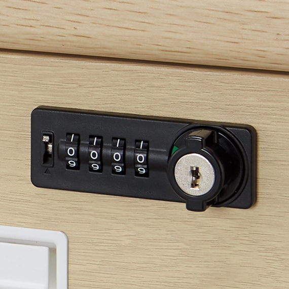 脇机(2段 MK-GD-02 ダイヤル錠 OAK/WH) 10枚目画像