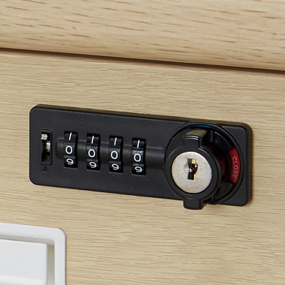 脇机(2段 MK-GD-02 ダイヤル錠 OAK/WH) 11枚目画像