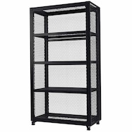 メッシュラック(4段 MR-9018-1218 側面パネル付き)