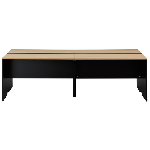 フリーアドレスデスク(FA1-2400 OAK/BK) 2枚目画像