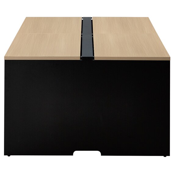 フリーアドレスデスク(FA1-2400 OAK/BK) 3枚目画像