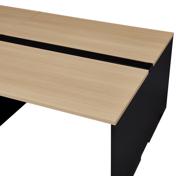 フリーアドレスデスク(FA1-2400 OAK/BK) 4枚目画像