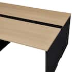 フリーアドレスデスク(FA1-2400 OAK/BK) 4枚目画像