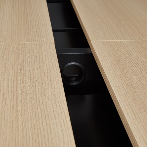 フリーアドレスデスク(FA1-2400 OAK/BK) 5枚目画像