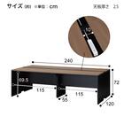 フリーアドレスデスク(FA1-2400 OAK/BK) 17枚目画像