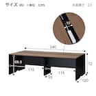 フリーアドレスデスク(FA1-2400 OAK/BK) 17枚目画像