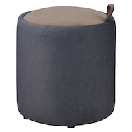 スツール(E7009 円形 本体:BK/天板:OAK)