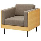 1人用布張りソファ(WD10P NA/BR) 2枚目画像