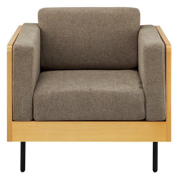 1人用布張りソファ(WD10P NA/BR) 3枚目画像