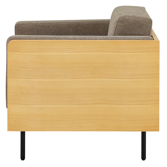 1人用布張りソファ(WD10P NA/BR) 4枚目画像