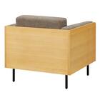 1人用布張りソファ(WD10P NA/BR) 5枚目画像