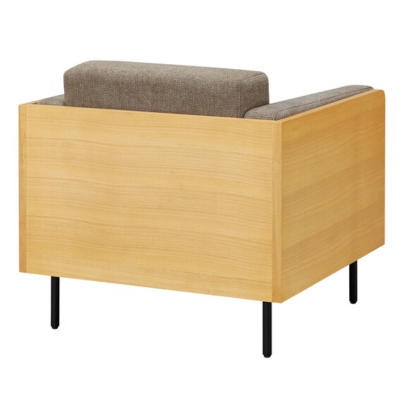 1人用布張りソファ(WD10P NA/BR) 5枚目画像