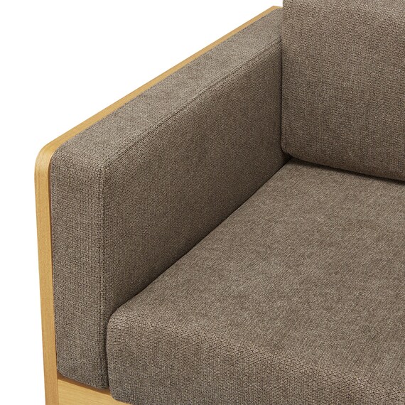 1人用布張りソファ(WD10P NA/BR) 8枚目画像