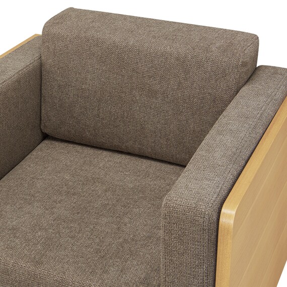 1人用布張りソファ(WD10P NA/BR) 9枚目画像