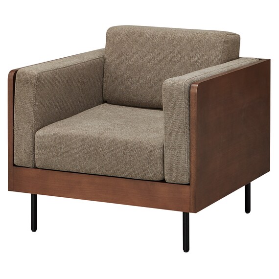 1人用布張りソファ(WD10P MBR/BR) 2枚目画像