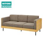3人用布張りソファ(WD10P NA/BR) 1枚目画像