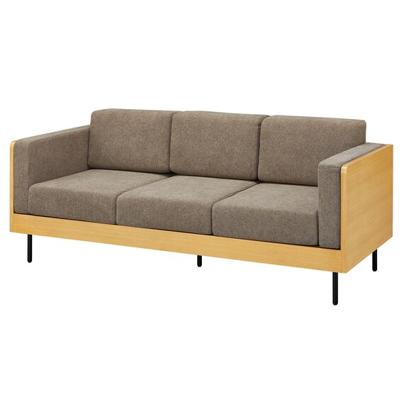 3人用布張りソファ(WD10P NA/BR) 2枚目画像