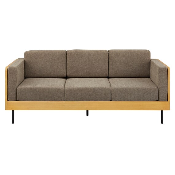 3人用布張りソファ(WD10P NA/BR) 3枚目画像