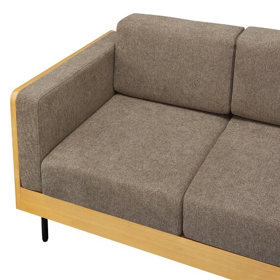 3人用布張りソファ(WD10P NA/BR) 7枚目画像