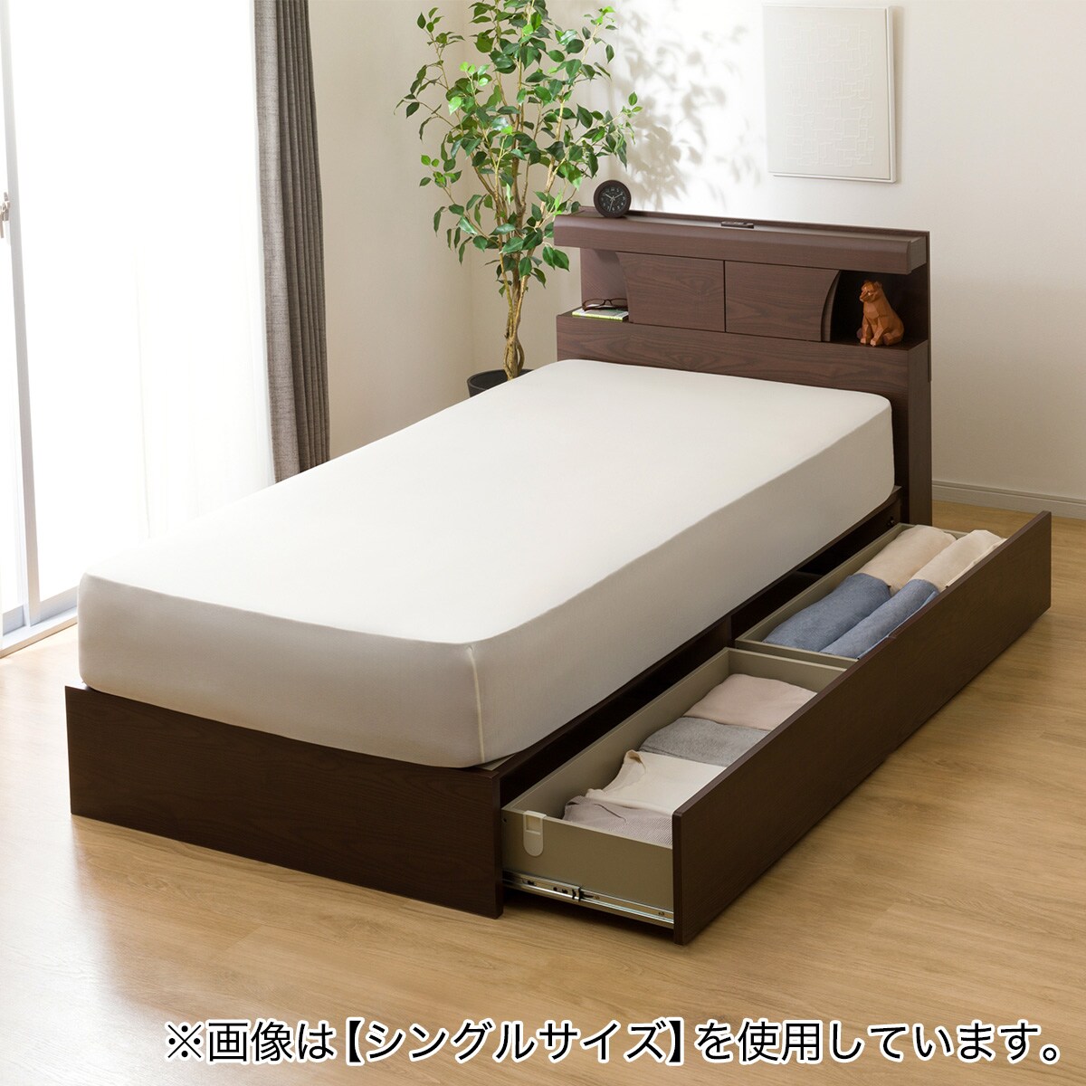 大阪市内配達設置無料 ?セミダブルベッドマットレスセット引き出し??