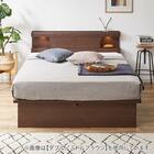 ダブルベッドフレーム(OP KG 宮・照明付き 縦開き 深型 MBR) 2枚目画像