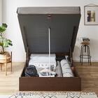 ダブルベッドフレーム(OP KG 宮・照明付き 縦開き 深型 MBR) 6枚目画像