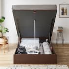 ダブルベッドフレーム(OP KG 宮・照明付き 縦開き 深型 MBR) 6枚目画像