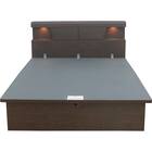 ダブルベッドフレーム(OP KG 宮・照明付き 縦開き 深型 MBR) 8枚目画像