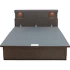 ダブルベッドフレーム(OP KG 宮・照明付き 縦開き 深型 MBR) 8枚目画像