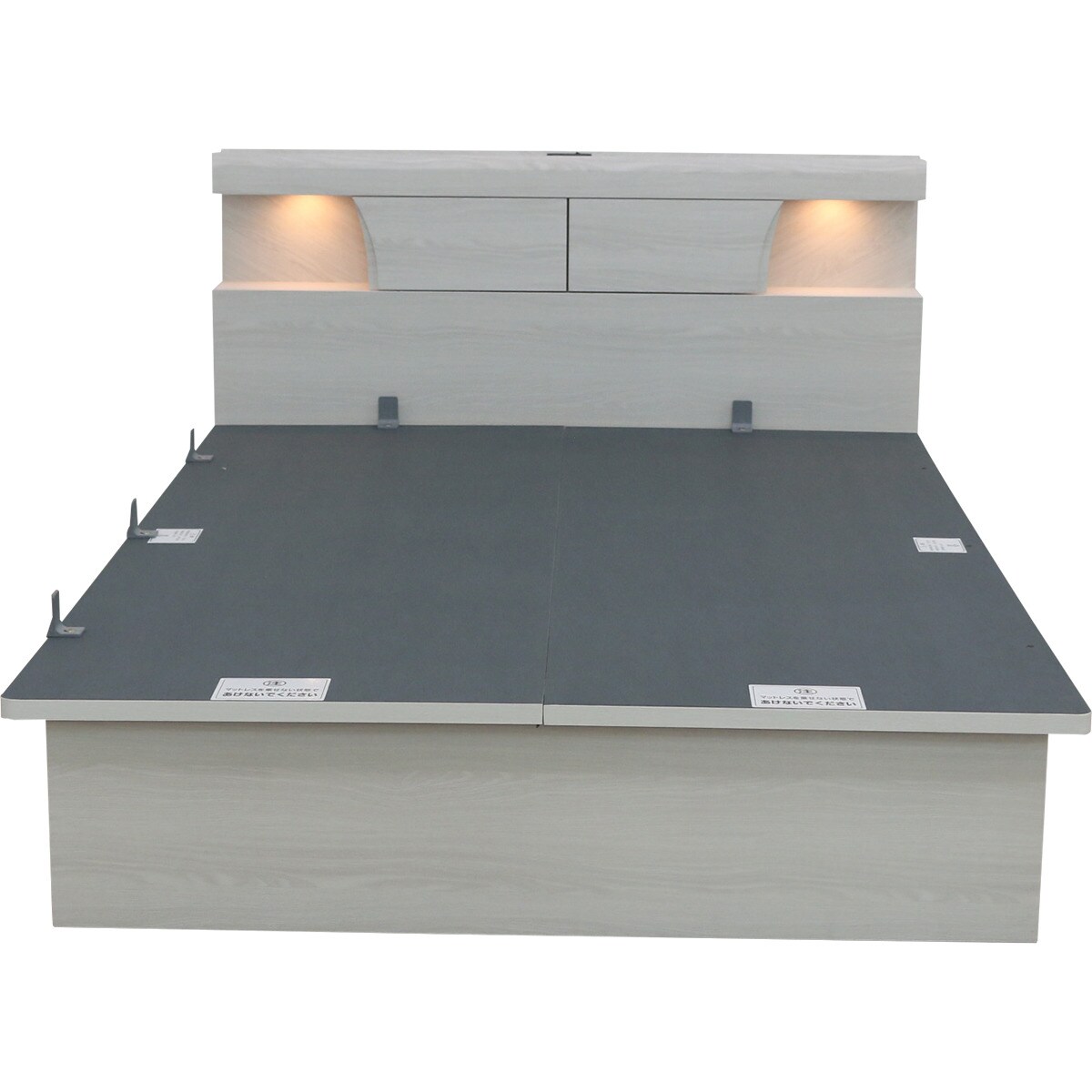 ニトリ／ダブルベッドフレーム(OPグランCヨコ 深型/NA)＋ダブルマットレス ニトリ／ダブルベッドフレーム(OPグランCヨコ 深型/NA)＋ダブ