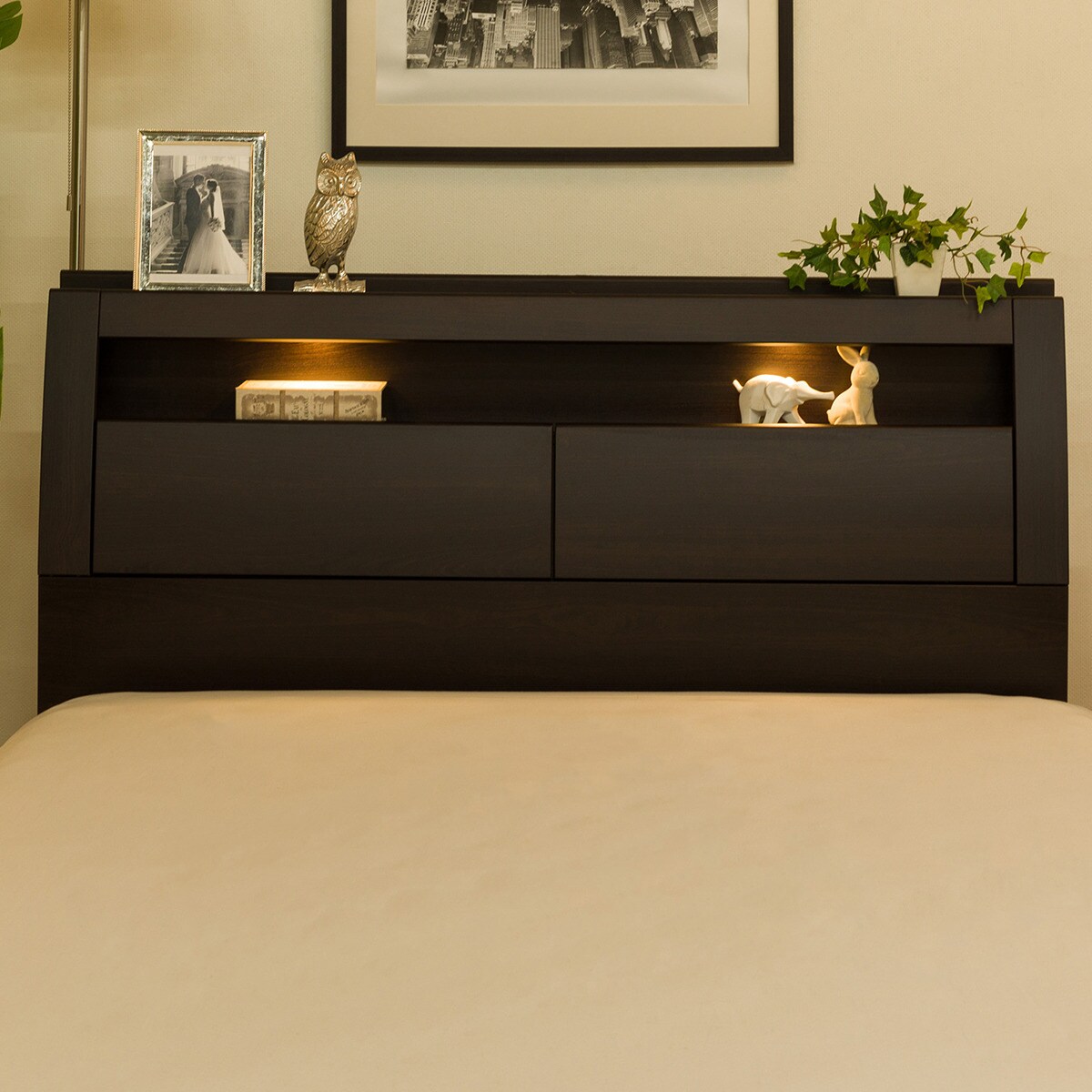 ダブルベッドフレーム(グラン 引出し付き/DBR)通販 | ニトリネット