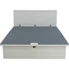 ダブルベッドフレーム(OP KG フラット 縦開き 深型 WW) 4枚目画像