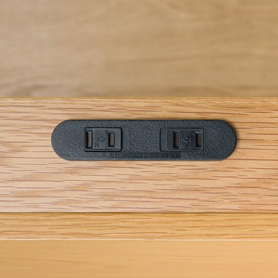 コンセント付きダブルベッドフレーム(BN-002 LBR) 11枚目画像