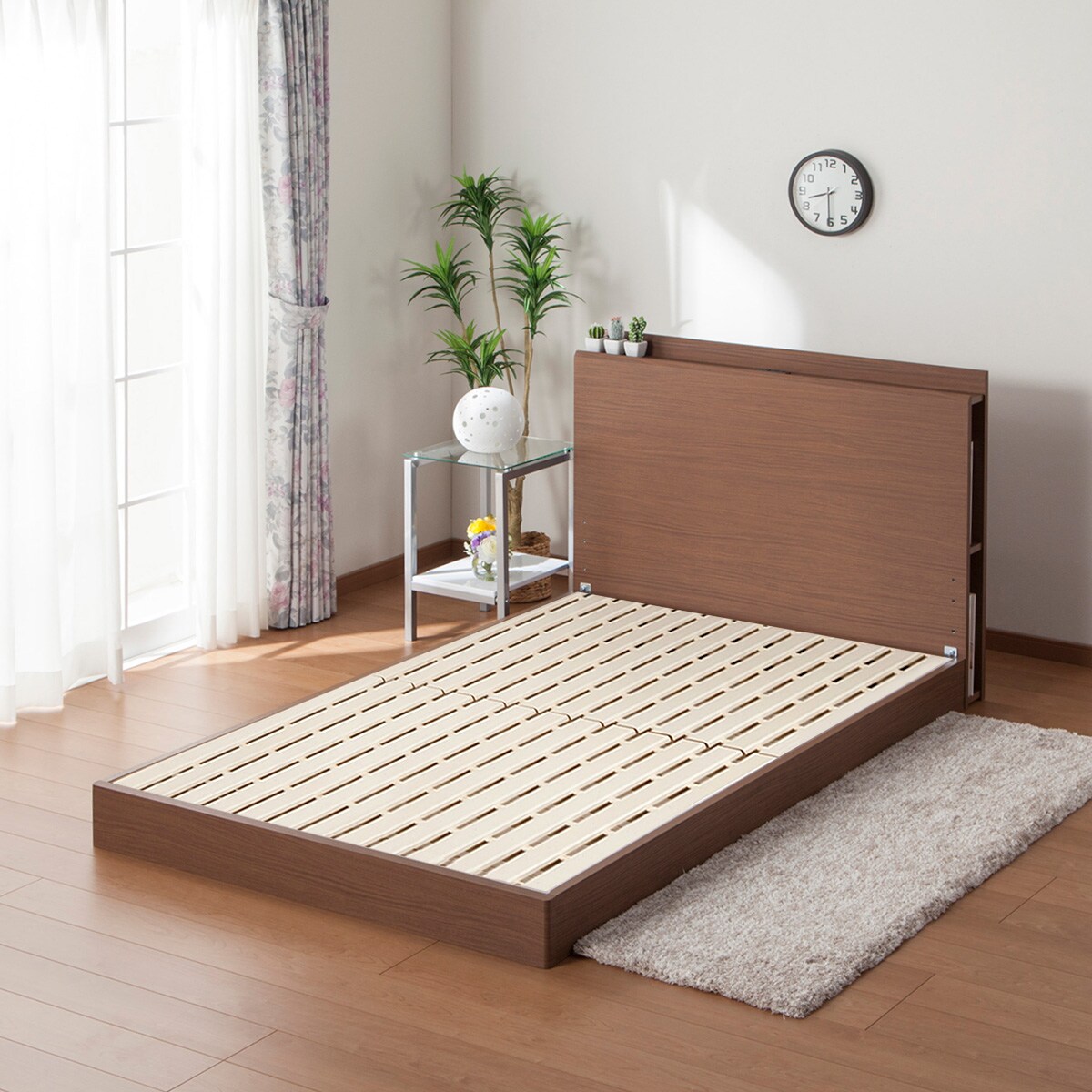 すのこダブルベッドフレーム(カイト3 MBR LEG/LOW すのこ)通販