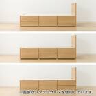 【大容量収納付き】チェストベッドフレーム ダブル (N-ジオF 40M-T 床板 LBR) 16枚目画像