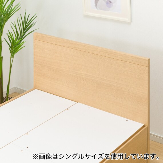 【大容量収納付き】チェストベッドフレーム ダブル (N-ジオF 40M-T 床板 LBR) 18枚目画像