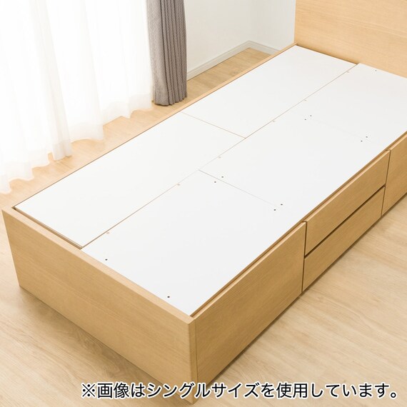 【大容量収納付き】チェストベッドフレーム ダブル (N-ジオF 40M-T 床板 LBR) 19枚目画像