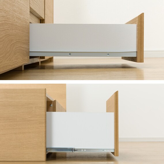 【大容量収納付き】チェストベッドフレーム ダブル (N-ジオF 40M-T 床板 LBR) 22枚目画像