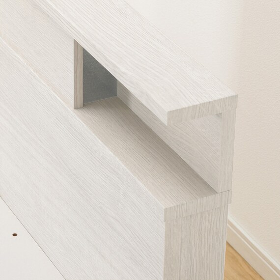 【大容量収納×棚・コンセント・ライト付き】チェストベッドフレーム ダブル (N-ジオC 40M-T 床板 WW) 19枚目画像